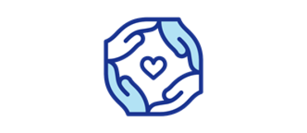 Hands forming a circle around a heart